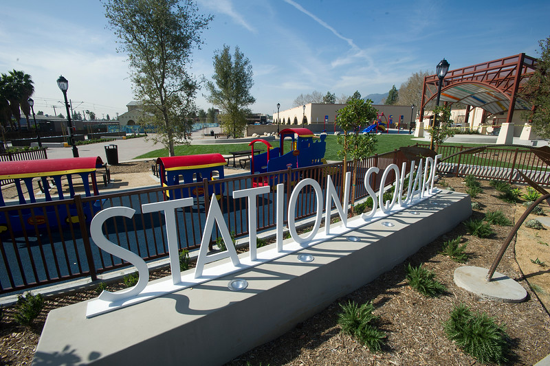Monrovia's Station Square park next to the Gold Line station on  Friday February 26, 2016.  (Photo by Keith Durflinger/Pasadena Star News)