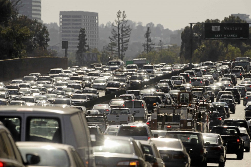 Traffic congestion costs Southland commuters time and money. It also impacts operations at businesses throughout the region. FILE (AP Photo/Jae C. Hong) 